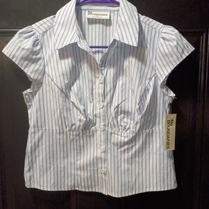No Boundaries Blue Striped Shirt
